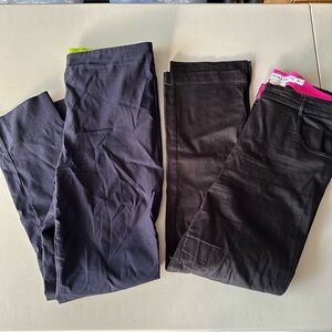 Gretchen Scott Stretch Slim Leg Pants Navy And Black